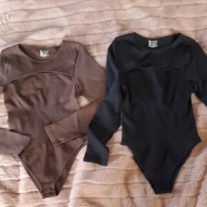 Bodysuit Set - Black and Brown